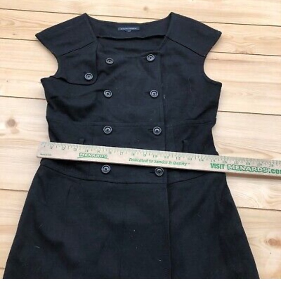 Banana Republic Dress Womens Size 8 Black Sheath Button Front Business Casual - Picture 1 of 5